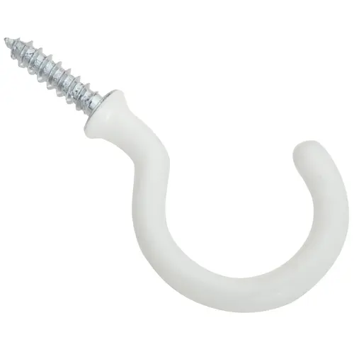 V2667 1-1/2" Outdoor Hook White vinyl coated Finish