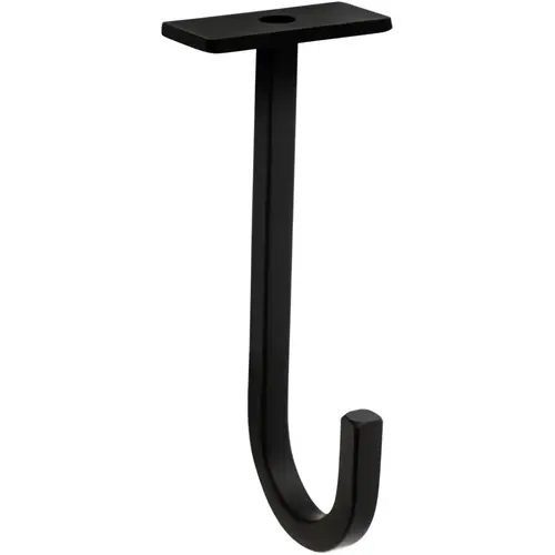 2647 5 In. Black Steel Long Ceiling Plant Hook