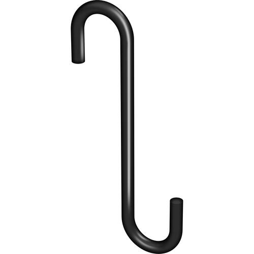 Modern S Hook, Black, 50-Lb. Load, 4-3/4 In.