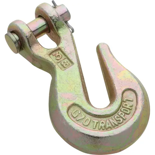 3253BC 3/8" Clevis Grab Hook Yellow Chromate Finish