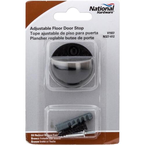 Door Stop Zinc Oil Rubbed Bronze Black Mounts to floor 1.75" Oil Rubbed Bronze - pack of 5