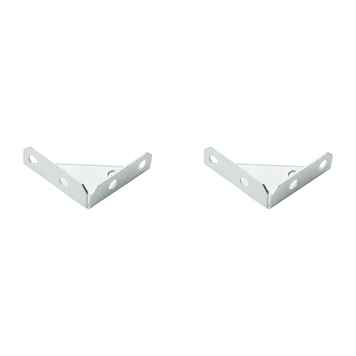 V124 2" Corner Brace - Pair - Zinc Plated - 2 per pack x5 packs