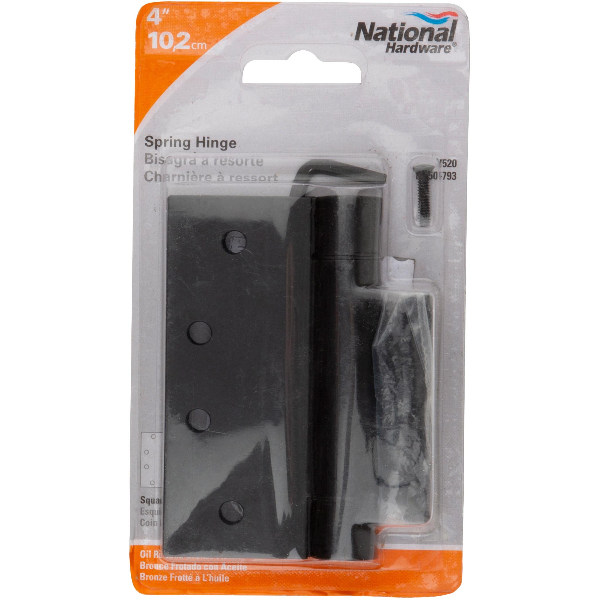 National Hardware N350793 V520 4" x 4" Spring Hinge Oil Rubbed Bronze Finish