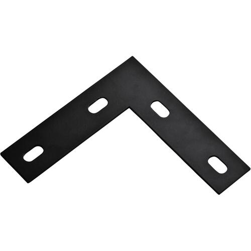 1175BC 6-1/2" x 1-1/2" x 1/8" Corner Plate - Black