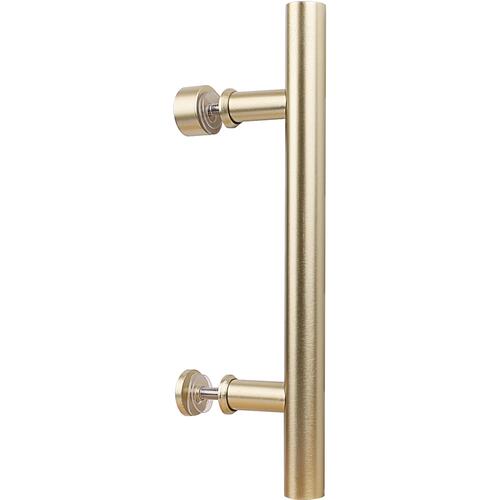 Madison Sliding Door Bar Pull, Contemporary, Brushed Gold, 12 In.