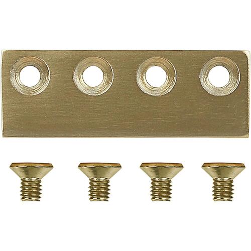 Sliding Door Hardware Connecting Adapter 3-1/8" L Brushed Gold Steel Brushed