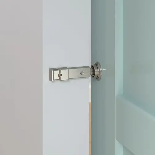 V1045 Barn Door Privacy Lock - Satin Nickel