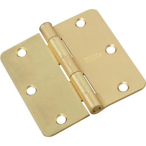 V512RC 3-1/2" 1/4R Hinge - pack of 3 - Satin Brass