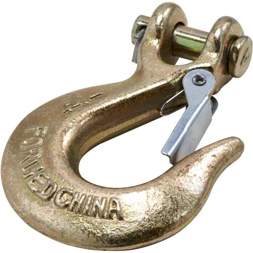 3256BC 1/4" Clevis Slip Hook with Latch - Yello Chromate Yellow