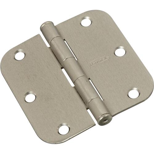 V512R5/8 3-1/2" 5/8R Hinge - pack of 3 - Satin Nickel