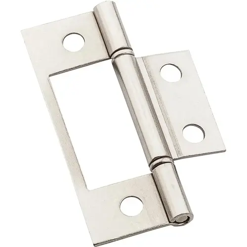 Non-Removable Pin Hinge for Bi-fold Doors, 3 In. Pair Satin Nickel