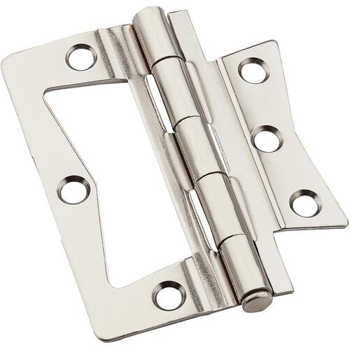 Surface-Mount Chest Hinge, Satin Nickel, 3 In. Pair