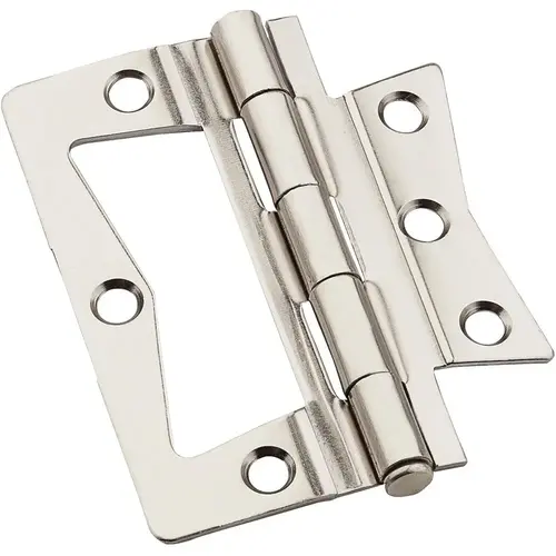 V535 3" Surface Hinge - Pair - Satin Nickel - 2 per pack x5 packs