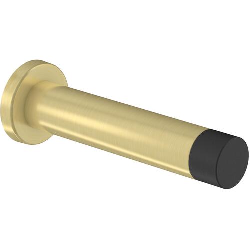 Door Stop Cooper 1" W X 3" L Aluminum Brushed Gold Mounts to door and wall Brushed Gold