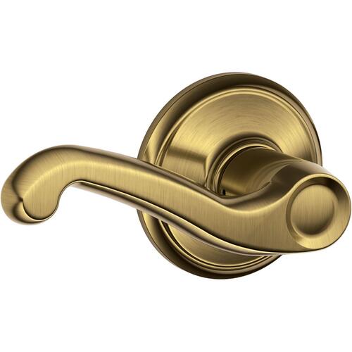 Passage Lockset Flair Antique Brass 1-3/4" Antique Brass