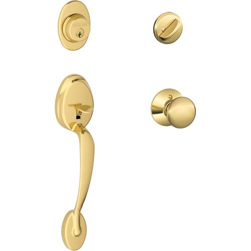 F60GPLY605PLY Plymouth Handleset with Plymouth - Polished Brass