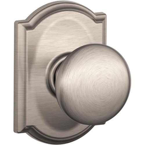 F10PLY619CAM 16-080 10-027 Plymouth / Camelot Passage - Satin Nickel