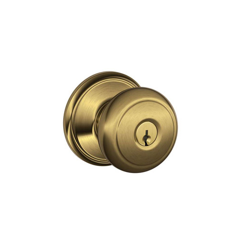 F51AAND609 16-211 10-063 K4 Andover Entry - Antique Brass