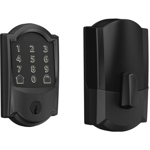 BE489WBCCAM622 12-351 10-116 Camelot Encode 1-Cyl Deadbolt - Matte Black