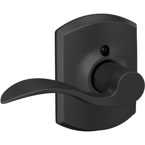 Left Hand Accent Lever with Greenwich Rose Half Dummy Matte Black Finish