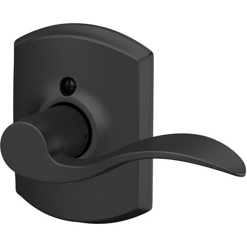 Right Hand Accent Lever with Greenwich Rose Half Dummy Matte Black Finish