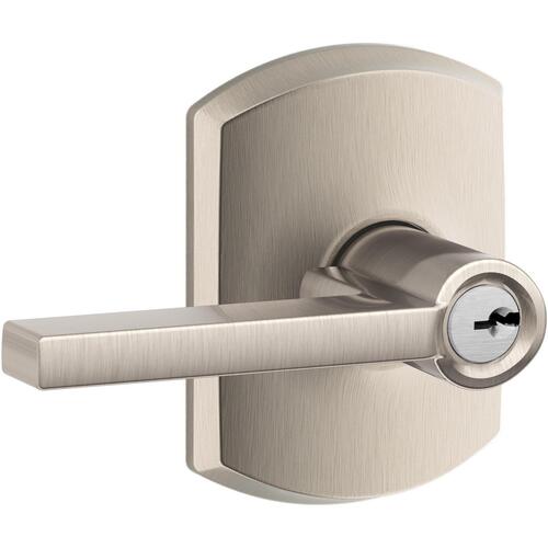 F51ALAT619GRW 16-211 10-063 K4 Latitude / Greenwich Entry - Satin Nickel