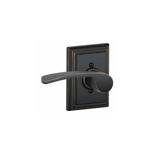 Left Hand Merano Lever with Addison Rose Half Dummy Aged Bronze Finish