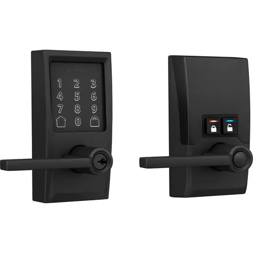 Schlage Residential FE789CEN622LAT FE789WBVCEN622LAT 16-300 10-063 Latitude / Century Encode Lever - Matte Black