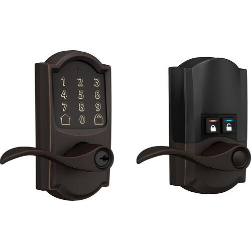 Schlage Residential FE789CAM716ACC FE789WBVCAM716ACC 16-300 10-063 Accent / Camelot Encode Lever - Aged Bronze