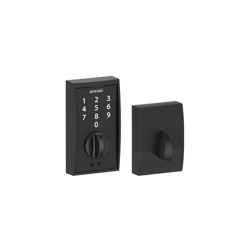 Schlage Residential BE375 CEN 622 BE375CEN622 12-321 10-116 Century Touch Keyless Deadbolt - Matte Black