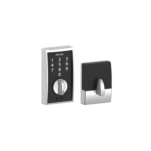 BE375CEN625 12-321 10-116 Century Touch Keyless Deadbolt - Polished Chrome
