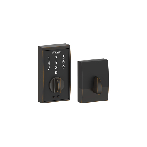 Schlage Residential BE375 CEN 716 BE375CEN716 12-321 10-116 Century Touch Keyless Deadbolt - Aged Bronze