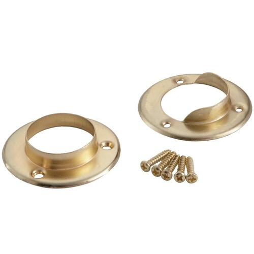 BC-0039-3 Pole Socket - Pair - Brass