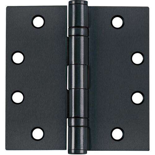 Tell HG100330 4-1/2" x 4-1/2" SQR Ball Bearing Hinge - pack of 3 - Matte Black