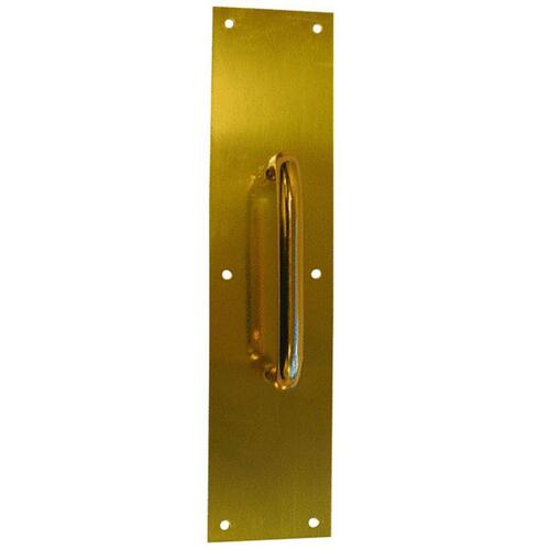 Tell DT100068 PP35153 3-1/2" x 15" Pull Plate - Polished Brass