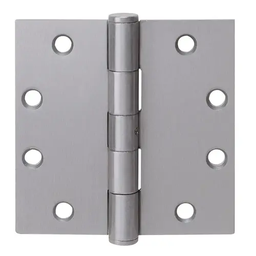 Tell HG100002 4-1/2" x 4-1/2" Plain Bearing Hinge - pack of 3 - Satin Chrome