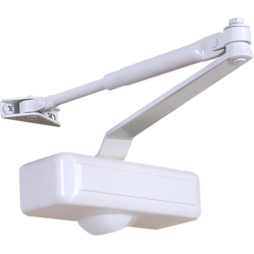 Tell DC100082 11186 Size 1 Friction Hold Open Residential Door Closer - Ivory