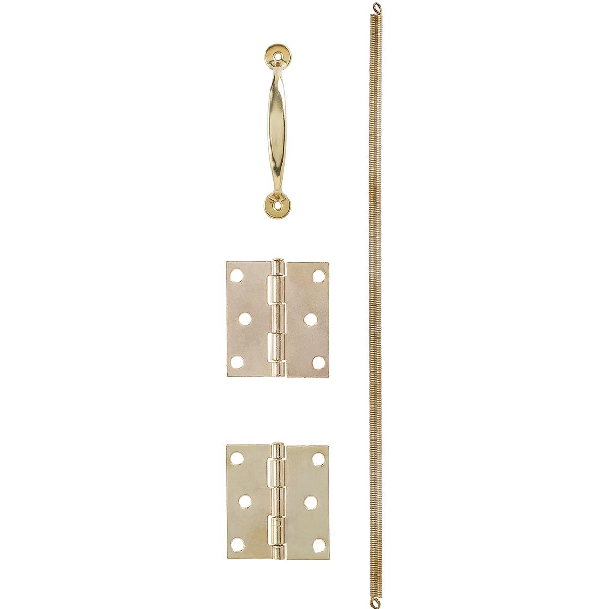 Wright Products VS10BR VS10BR Screen Door Metal Hardware Kit - Polished Brass