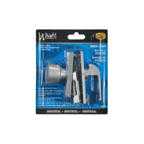 Universal Tulip Knob Door Latch, Out Swinging, Aluminum