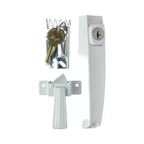 VK333X3WH Tie-Down Keyed Push Button Latch - White