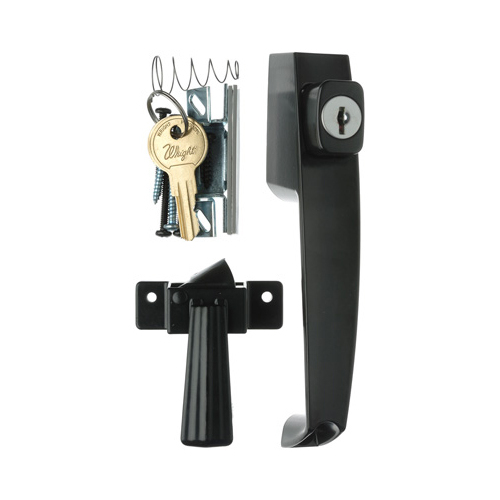 Wright Products VK333X3BL VK333X3BL Tie-Down Keyed Push Button Latch - Black