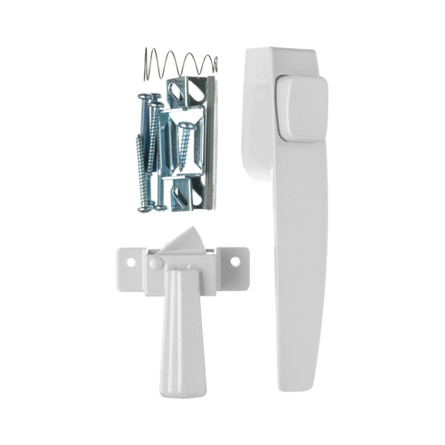 Wright Products VF333WH Push Button Door Latch, For Out Swinging Doors, White