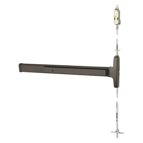 Concealed Vertical Rod Exit Device Dark Oxidized Bronze