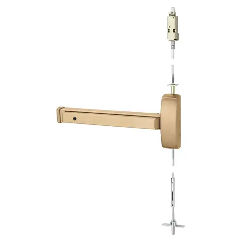 Concealed Vertical Rod Exit Device Satin Bronze Clear Coated