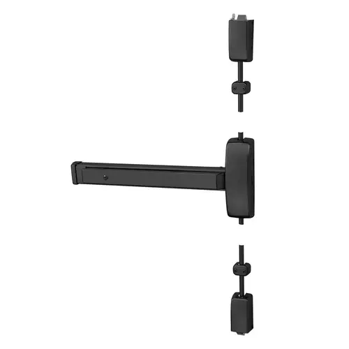 Grade 1 Surface Vertical Rod Exit Device, Wide Stile Pushpad, 32" Device, 120" Door Height, Device to Accept Electrified Trim Function, E Non-Keyed Electric Lever, Fail Safe, Hex Key Dogging, Less Lexan Push Pad Touchbar, Dark Oxidized Statuary Bronze Clear Coated Finish, Left Hand Reverse