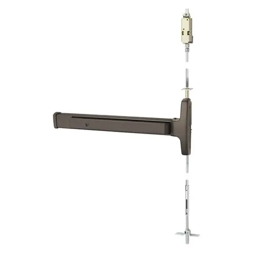 Concealed Vertical Rod Exit Device Dark Oxidized Bronze