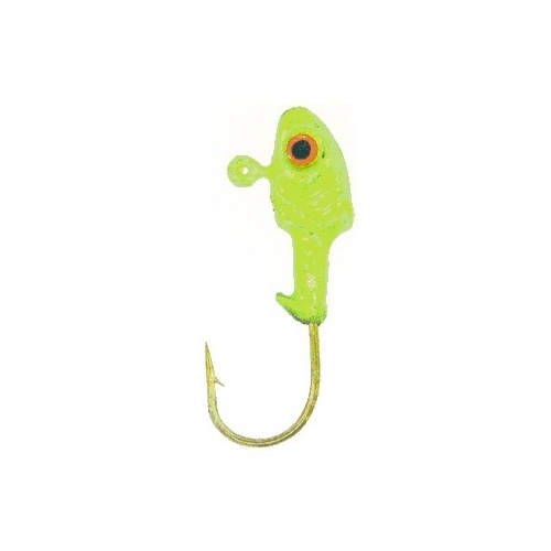 Bass Assassin Lures Inc CJA45005 Jighead Crappie Fishing Lure 1/16-oz #2-Hook Chartreuse