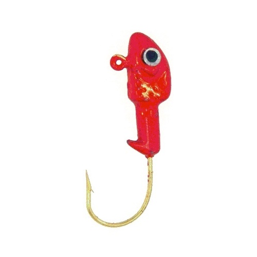 Bass Assassin Lures Inc CJA46002 Jighead Crappie Fishing Lure 1/8-oz #2-Hook Red