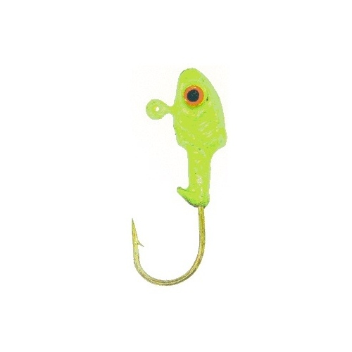 Bass Assassin Lures Inc CJA46005 Jighead Crappie Fishing Lure 1/8-oz #2-Hook Chartreuse