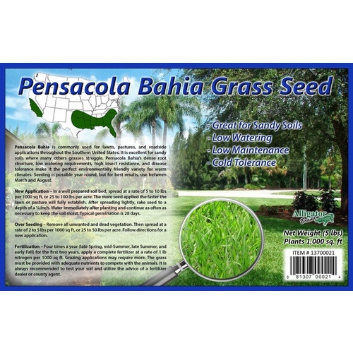 Bahia Seed Processors 13700021 Bahia Pensacola Grass Seed 5-lbs